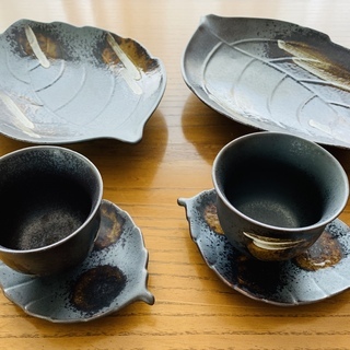 🍵茶器10客(煎茶碗・茶托)　大皿2枚　セット