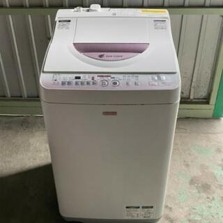 取引中☆シャープ5.5kg全自動洗濯乾燥機2013年製ピンク☆