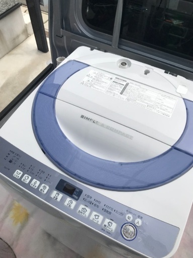 決まりました。2016年製シャープ全自動洗濯機容量7キロ美品。千葉県内配送無料。設置無料。