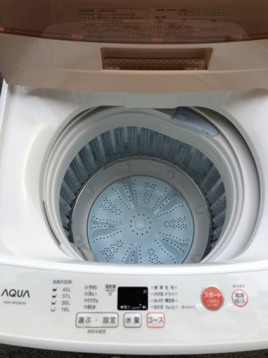 【お買得美品】AQUA AQW-BK50E 全自動洗濯機 5.0kg 2017年製