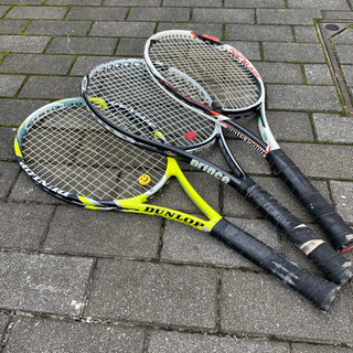 ラケット3本セット　prince DUNLOP BRIDGEST...