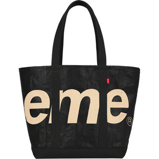 supreme Raffia Tote ブラック　トートバッグ