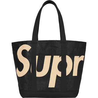 supreme Raffia Tote ブラック　トートバッグ