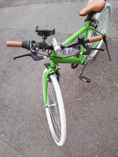 クロスバイク 自転車 26インチ グリーン
