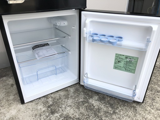 【管理KRR174】S-cubism 2018年 WRD-2090K 85L 2ドア冷凍冷蔵庫 レトロ調