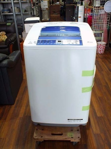 【苫小牧バナナ】2011年製 日立/HITACHI 8.0kg 全自動洗濯機 BW-8MV（A) ブルー系 家族向け 清掃済み