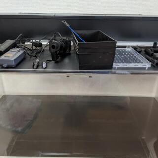 【受取者様決定しました】国産アクリル水槽、上部フィルター、LEDライト、ガラス蓋、サーモスタットヒーター