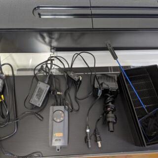 【受取者様決定しました】国産アクリル水槽、上部フィルター、LEDライト、ガラス蓋、サーモスタットヒーター