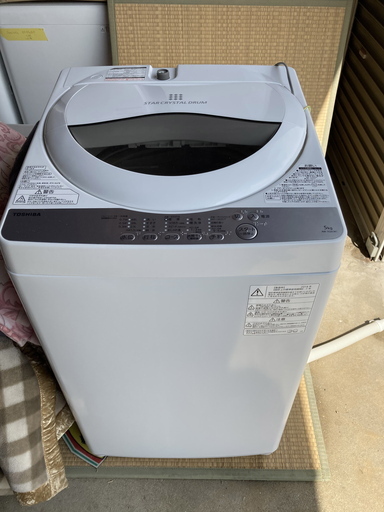 美品 2018年製 東芝 AW-5G6 5㎏ パワフルな水流でしっかり洗う「浸透パワフル洗浄」風乾燥機能 洗濯機