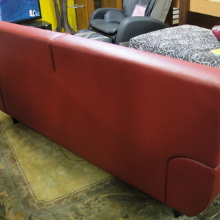 総革張り３人掛けソファ　本革ソファ　応接椅子　