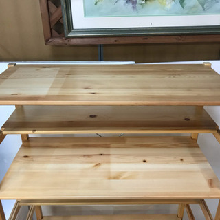 無印良品 パイン材ユニットシェルフ・８６ｃｍ幅・中 中古品 無印良品のパイン材ユニットシェルフ(中)旧型