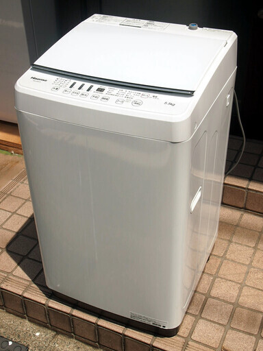 ⑬【6ヶ月保証付】19年製 ハイセンス 5.5kg 全自動洗濯機 HW-G55A-W