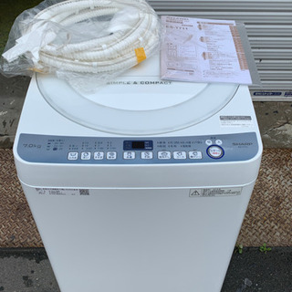 使用少 洗濯機 SHARP 2018年 7㎏洗い 2人~3人 ES-T711- 使用少 洗濯機 SHARP 2018年 7㎏洗い 2人~3人 ES-T711-