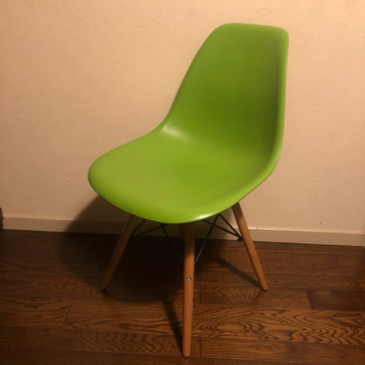 【再出品】4脚 イームズ シェルチェア ダウェルベース リプロダクト ライムグリーン