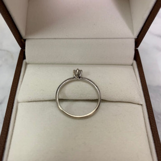 破格！0.18ct K18WG 一粒ダイヤモンドリング