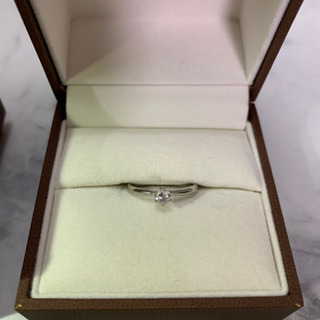破格！0.18ct K18WG 一粒ダイヤモンドリング