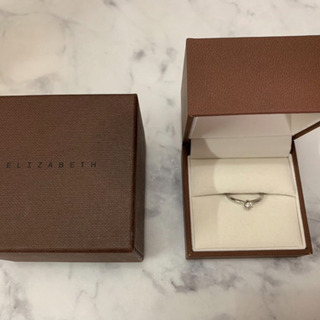 破格！0.18ct K18WG 一粒ダイヤモンドリング