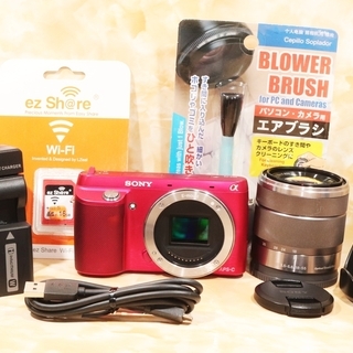 ◇美品＆スマホ転送＆自撮り◇ソニー NEX-F3 レンズキット