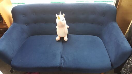 2人掛けソファ Franc franc navia sofa 2s velvet blue navy