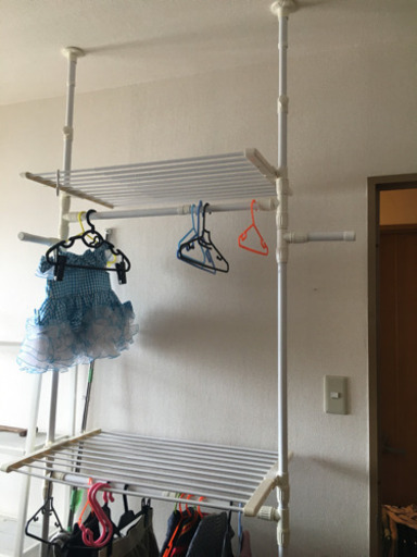 突っ張り式ハンガーラック ウォークインクローゼット ゆま 西新町の収納家具の中古あげます 譲ります ジモティーで不用品の処分