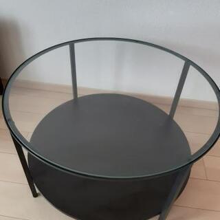 IKEA　ガラス　ローテーブル　北欧家具　シンプルモダン