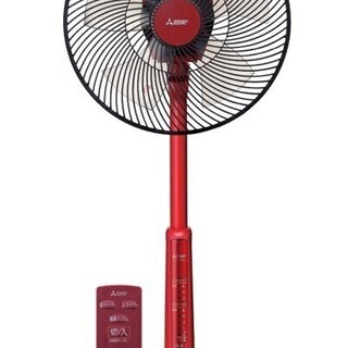【新品・未使用】扇風機（リモコン付き・レッド）