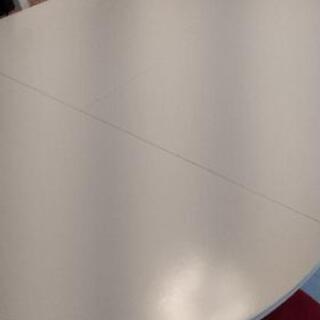 IKEA イケア　ダイニングテーブルセット　ホワイト　テーブル延長　円形