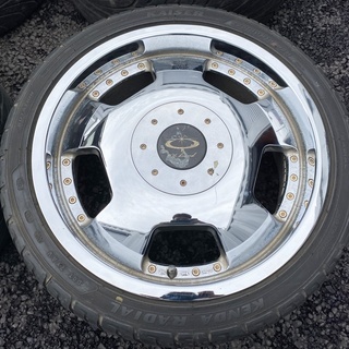 DDS 18インチ アルミ 4本 バリ山タイヤ付 225/40R18 7.5J/114.3/5