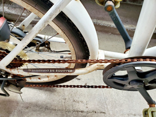 ①606番 THREE STONE✨かご付き折り畳み自転車‼️