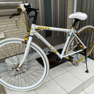 クロスバイク　白　