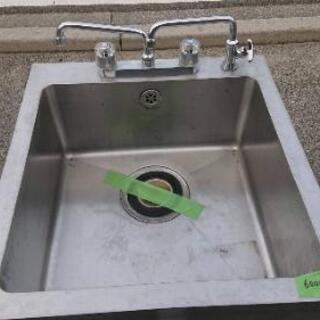 ★中古品 業務用1槽シンク 横600mmx奥650mmx高800mm