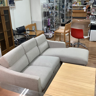 ソファー ローソファー ソファ オットマン付き 2人掛けソファ ライトグレー 2人掛けソファー オットマン付き ライトグレー