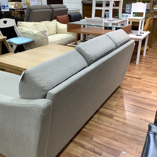 2人掛けソファー オットマン付き ライトグレー