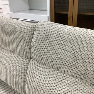 2人掛けソファー オットマン付き ライトグレー