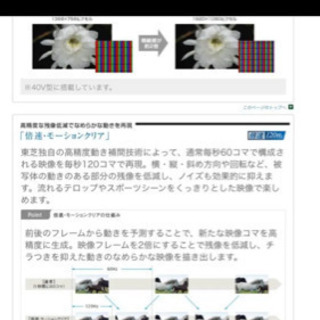 TOSHIBA REGZA 薄型40インチ　40A1