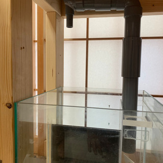 60cmオーバーフロー水槽 キャビネット 配管セット