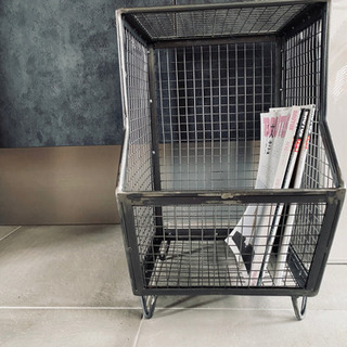 アイアン マガジンラック 箱 本棚 男前インテリア 無骨 ヴィンテージ