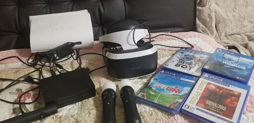 playstation vr set(ps vr + move controler 2 + ps camera + vr game 4) 販売します