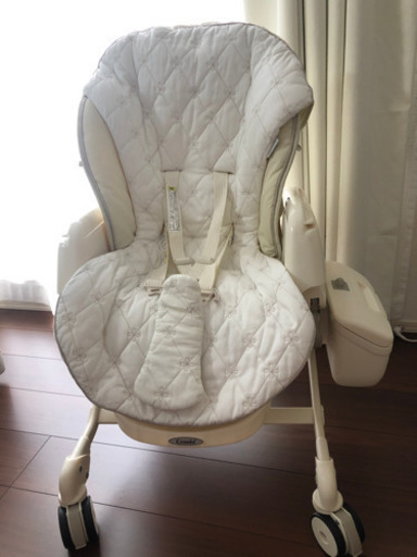 コンビ ハイローチェア 白 アイボリー バウンサー  美品