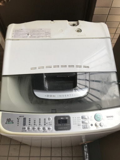 サンヨー洗濯機10kgタイプ　5000円