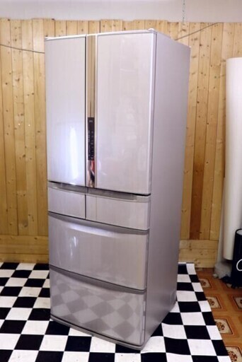冷蔵庫　HITACHI R-SF480CM 2013年製　475L ソフトブラウン　６ドア　フレンチドア　真空チルドSL　大容量　ファミリー
