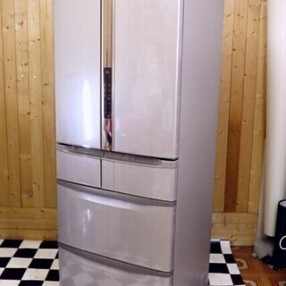 HITACHI 冷蔵庫 R-SF480CM 2013年製 冷蔵庫 HITACHI R-SF480CM 2013年製 475L ソフトブラウン 6ドア