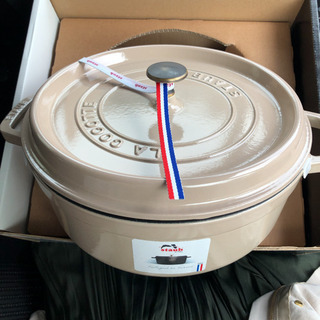 ストウブ　staub シャローココットラウンド　リネン