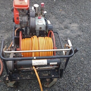 鹿児島発 クボタ 自走式巻き取りガソリンエンジン動噴 K-HS45S