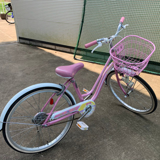 【引取り限定】女の子用 22インチ ピンク 自転車