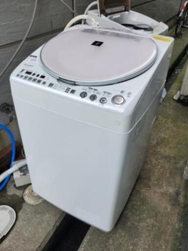 SHARP淡いピンク色の8/4.5洗濯乾燥機　ES-TX800-P 2011年製