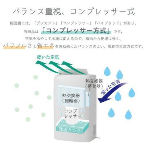 コンプレッサー式除湿機　11.4L/日