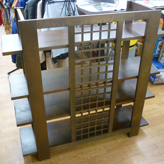 オープンラック フリーラック 幅1200mm 高さ1185mm シェルフ ウッドラック 棚 サイドボード 札幌 西岡店