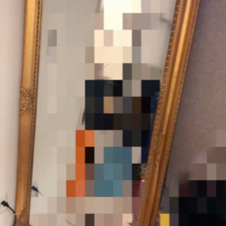 アンティーク  全身鏡　ゴールド　受付中止中
