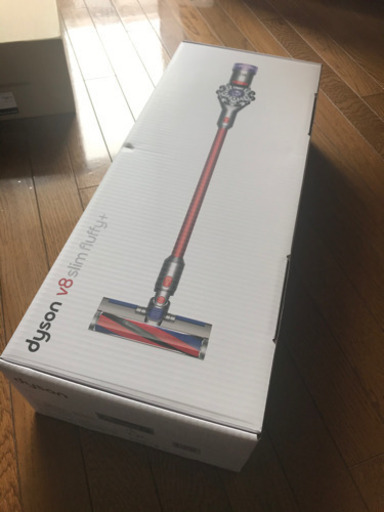 【新品★完全未使用品】ダイソン サイクロン式コードレススティッククリーナー Dyson V8 Slim Fluffy+ ニッケル/アイアン/レッド SV10KSLMCOM